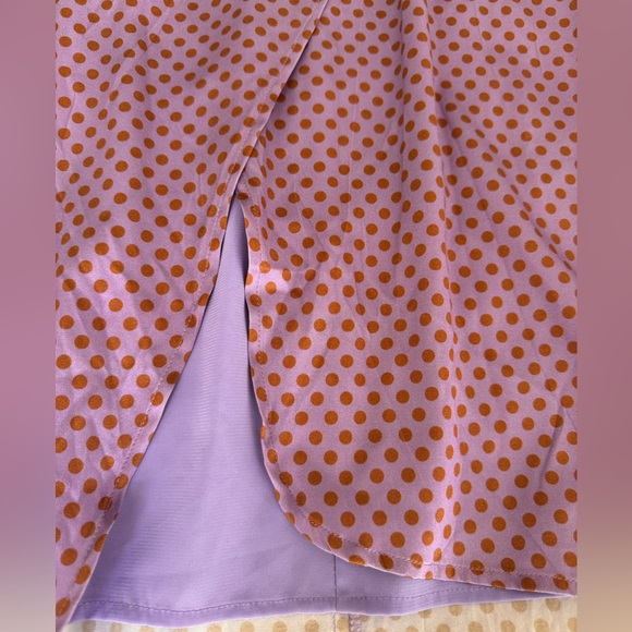 The Westside Silk Polka Dot Midi Dress - Size L - Picture 2 of 7